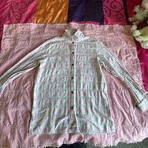 Pink cactus button up